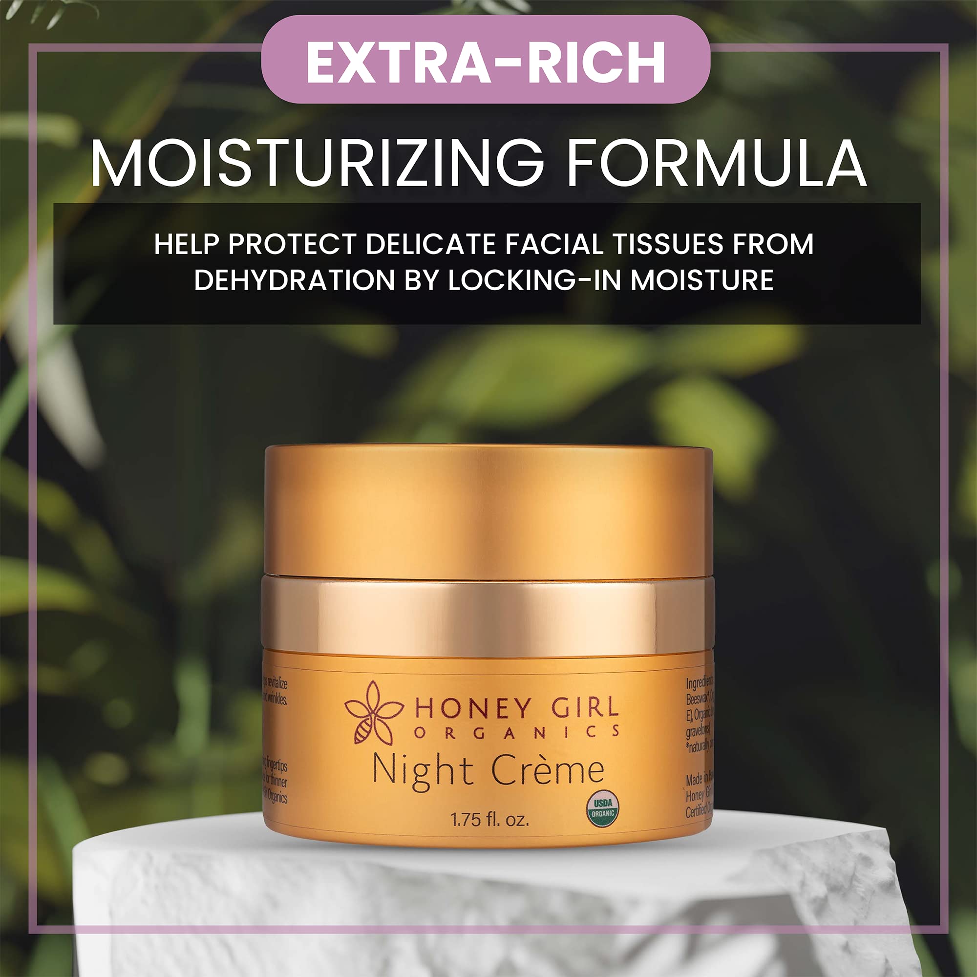 Amazon.com: Honey Girl Organics Night Creme,1.75 液體盎司